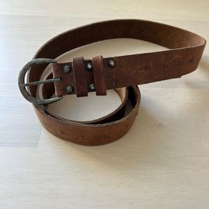 Free People Distressed Leather Belt